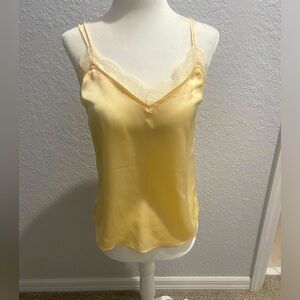 Abercrombie Yellow Satin Cami